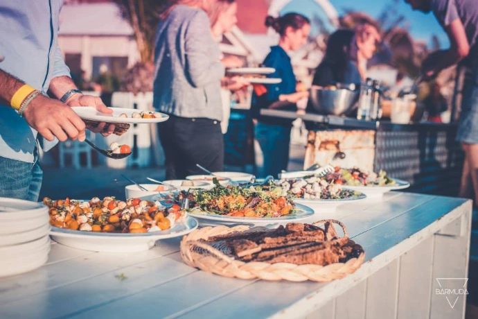 bbq buffet personeelsfeest